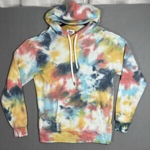 Feat Blanket Blend Long Sleeve Pullover Hoodie Size‎ Small Tie Dye Pastel Pebble